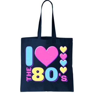 Cute I Heart Love The 80's Tote Bag