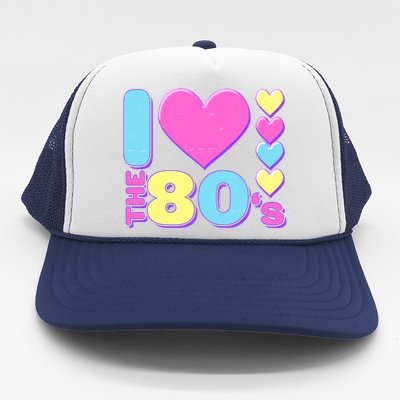 Cute I Heart Love The 80's Trucker Hat