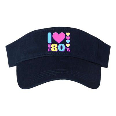 Cute I Heart Love The 80's Valucap Bio-Washed Visor