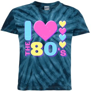 Cute I Heart Love The 80's Kids Tie-Dye T-Shirt