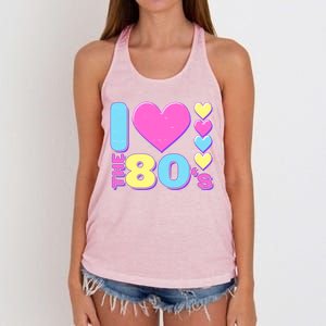 Cute I Heart Love The 80's Women's Knotted Racerback Tank