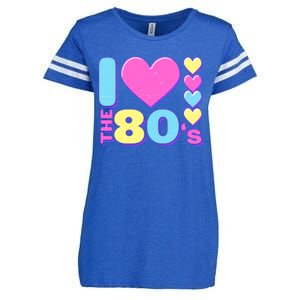 Cute I Heart Love The 80's Enza Ladies Jersey Football T-Shirt