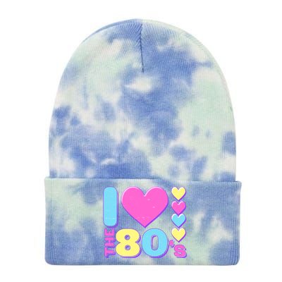 Cute I Heart Love The 80's Tie Dye 12in Knit Beanie