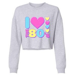 Cute I Heart Love The 80's Cropped Pullover Crew