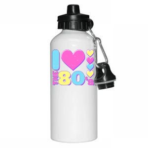 Cute I Heart Love The 80's Aluminum Water Bottle