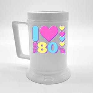 Cute I Heart Love The 80's Beer Stein