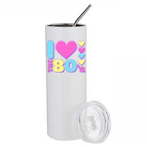 Cute I Heart Love The 80's Stainless Steel Tumbler