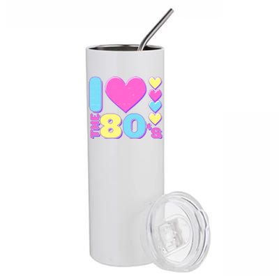 Cute I Heart Love The 80's Stainless Steel Tumbler