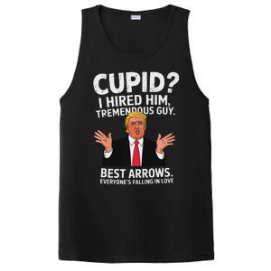 Cupid I Hired Him Tremendous Guy Best Arrows Trump Valentine PosiCharge Competitor Tank