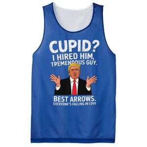 Cupid I Hired Him Tremendous Guy Best Arrows Trump Valentine Mesh Reversible Basketball Jersey Tank