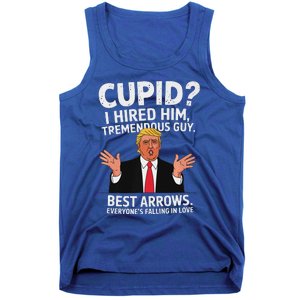 Cupid I Hired Him Tremendous Guy Best Arrows Trump Valentine Tank Top