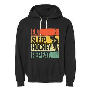 Cute Ice Hockey For  Hockey Lover Goalie Sports Garment-Dyed Fleece Hoodie