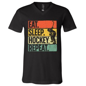 Cute Ice Hockey For  Hockey Lover Goalie Sports V-Neck T-Shirt