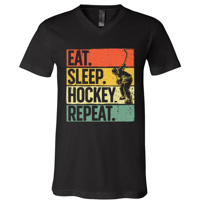 Cute Ice Hockey For  Hockey Lover Goalie Sports V-Neck T-Shirt