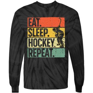 Cute Ice Hockey For  Hockey Lover Goalie Sports Tie-Dye Long Sleeve Shirt