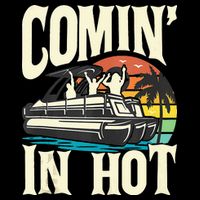Comin In Hot Funny Pontoon Boat Pontooning Party Boat 16 in Basic Backpack