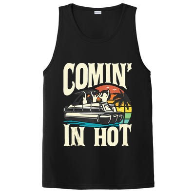 Comin In Hot Funny Pontoon Boat Pontooning Party Boat PosiCharge Competitor Tank