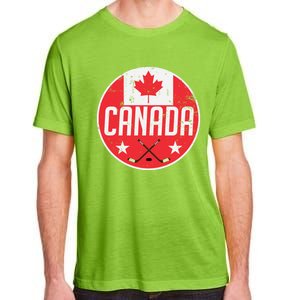 Canada Ice Hockey Flag Jersey Supporter Canadian Fan Gift Adult ChromaSoft Performance T-Shirt