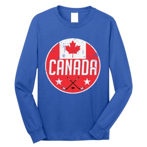 Canada Ice Hockey Flag Jersey Supporter Canadian Fan Gift Long Sleeve Shirt