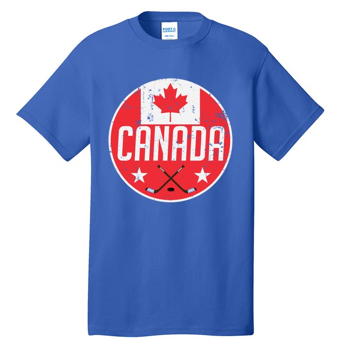 Canada Ice Hockey Flag Jersey Supporter Canadian Fan Gift Tall T-Shirt