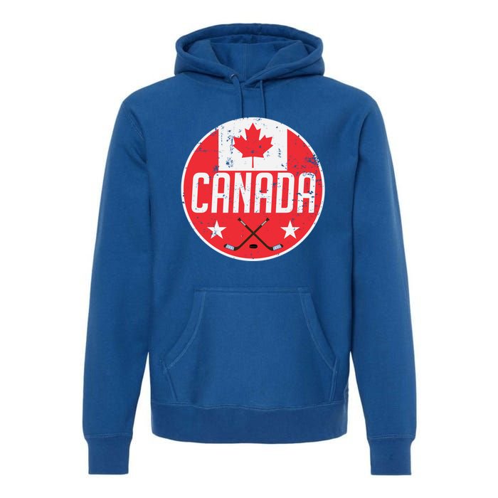 Canada Ice Hockey Flag Jersey Supporter Canadian Fan Gift Premium Hoodie