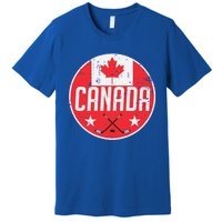 Canada Ice Hockey Flag Jersey Supporter Canadian Fan Gift Premium T-Shirt