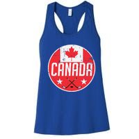 Canada Ice Hockey Flag Jersey Supporter Canadian Fan Gift Women's Racerback Tank