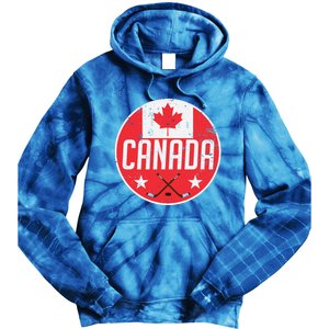 Canada Ice Hockey Flag Jersey Supporter Canadian Fan Gift Tie Dye Hoodie