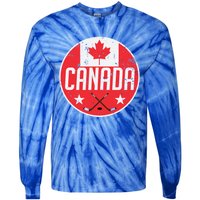 Canada Ice Hockey Flag Jersey Supporter Canadian Fan Gift Tie-Dye Long Sleeve Shirt