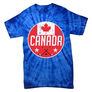 Canada Ice Hockey Flag Jersey Supporter Canadian Fan Gift Tie-Dye T-Shirt