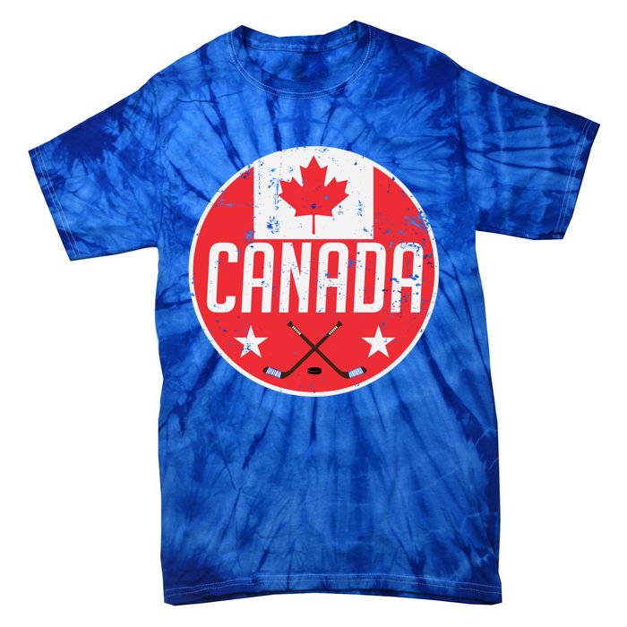 Canada Ice Hockey Flag Jersey Supporter Canadian Fan Gift Tie-Dye T-Shirt