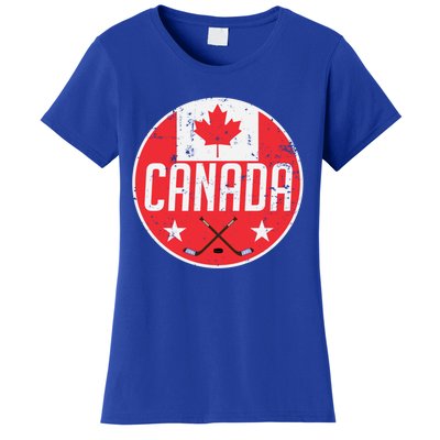 Canada Ice Hockey Flag Jersey Supporter Canadian Fan Gift Women's T-Shirt