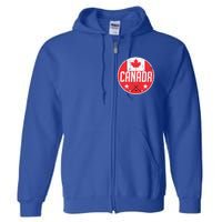 Canada Ice Hockey Flag Jersey Supporter Canadian Fan Gift Full Zip Hoodie