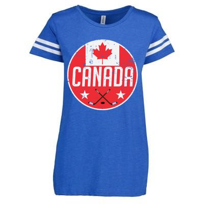 Canada Ice Hockey Flag Jersey Supporter Canadian Fan Gift Enza Ladies Jersey Football T-Shirt