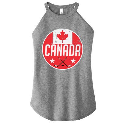 Canada Ice Hockey Flag Jersey Supporter Canadian Fan Gift Women's Perfect Tri Rocker Tank