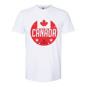 Canada Ice Hockey Flag Jersey Supporter Canadian Fan Gift Softstyle CVC T-Shirt