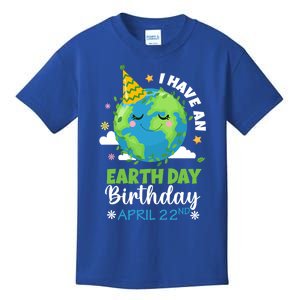 Cute I Have An Earth Day Birthday April 22nd Environtal Gift Kids T-Shirt