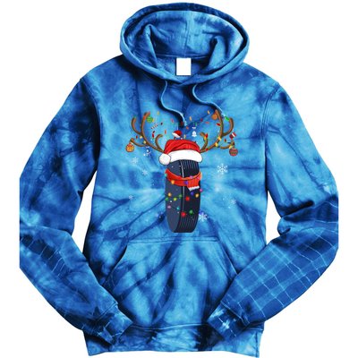 Christmas Ice Hockey Ball Santa Hat Xmas Pajama Matching Gift Tie Dye Hoodie