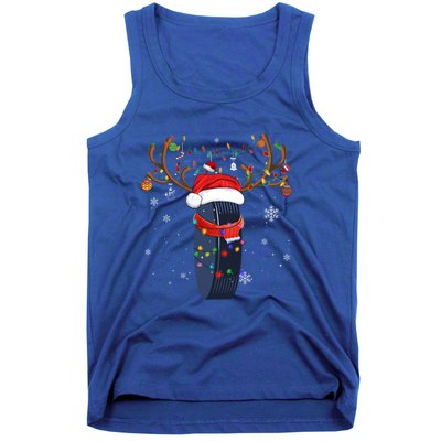 Christmas Ice Hockey Ball Santa Hat Xmas Pajama Matching Gift Tank Top