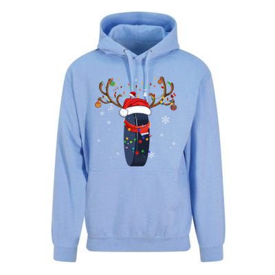 Christmas Ice Hockey Ball Santa Hat Xmas Pajama Matching Gift Unisex Surf Hoodie