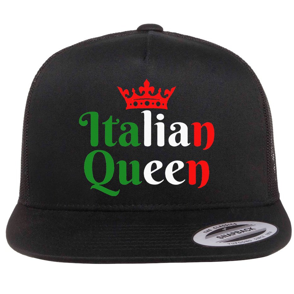 Cute Italy Home Country Italian Queen Flat Bill Trucker Hat