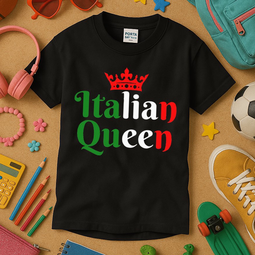 Cute Italy Home Country Italian Queen Kids T-Shirt