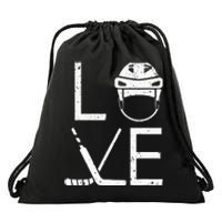 Cool Ice Hockey Art For  Goalie Coach Field Hockey Drawstring Bag