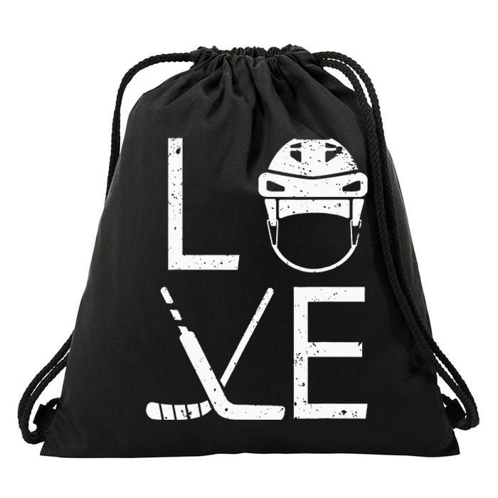 Cool Ice Hockey Art For  Goalie Coach Field Hockey Drawstring Bag