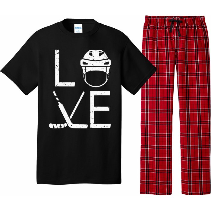 Cool Ice Hockey Art For  Goalie Coach Field Hockey Pajama Set