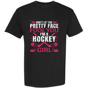 Cool Ice Hockey For Girls Hockey Player Sports Lovers Garment-Dyed Heavyweight T-Shirt