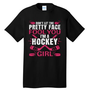 Cool Ice Hockey For Girls Hockey Player Sports Lovers Tall T-Shirt