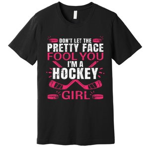 Cool Ice Hockey For Girls Hockey Player Sports Lovers Premium T-Shirt