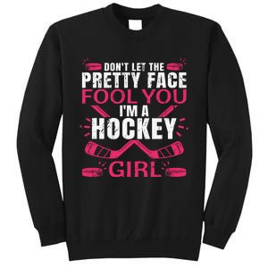 Cool Ice Hockey For Girls Hockey Player Sports Lovers Tall Sweatshirt