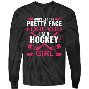 Cool Ice Hockey For Girls Hockey Player Sports Lovers Tie-Dye Long Sleeve Shirt